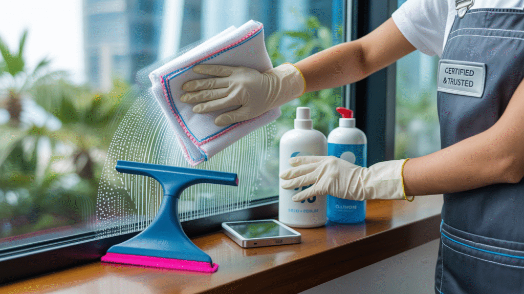 glass cleaning ,steam cleaning